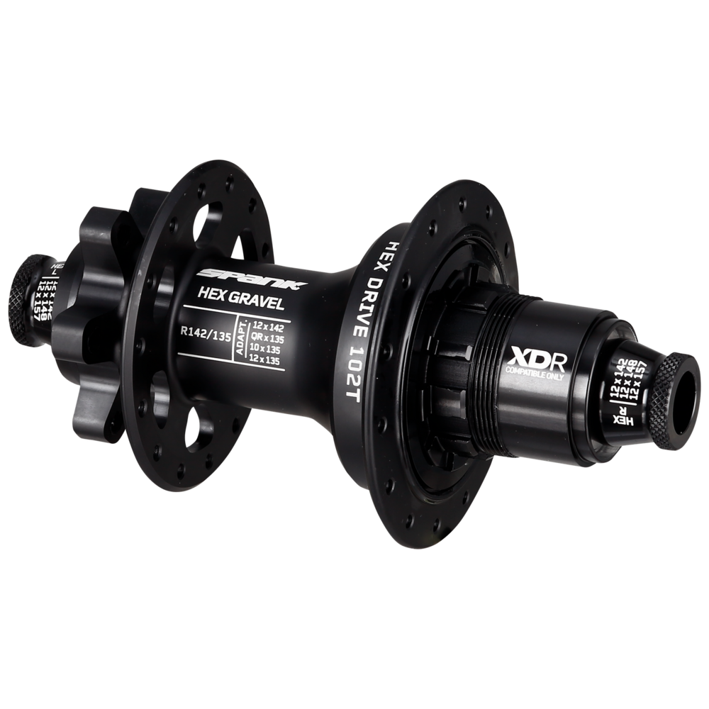 Spank Hex Drive 102T Gravel Rear Hub R135/142 28H Black