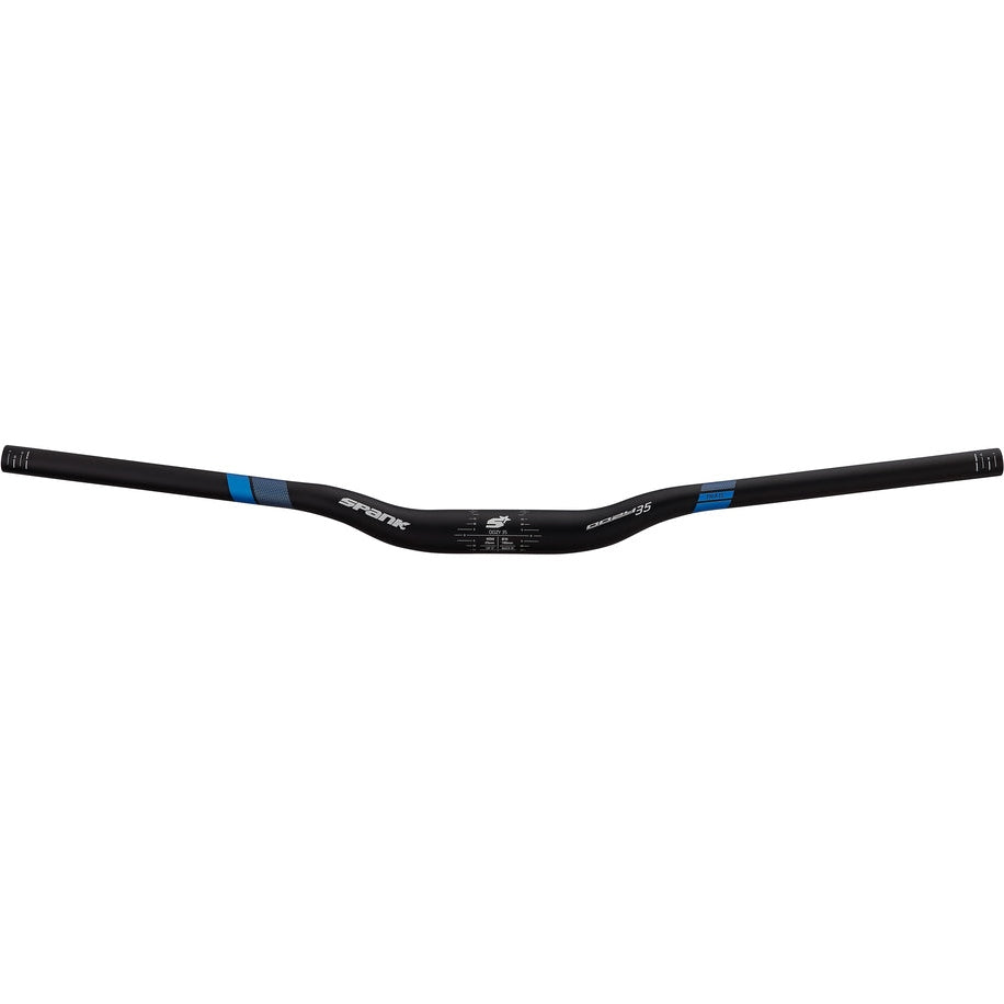 Spank Oozy 35 Handlebar 25mm Rise Black/Blue Flatbar