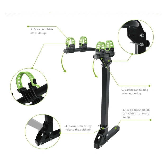 Stowaway Hitch Mount 4 Fold Car Rack - Carrier Parts Included