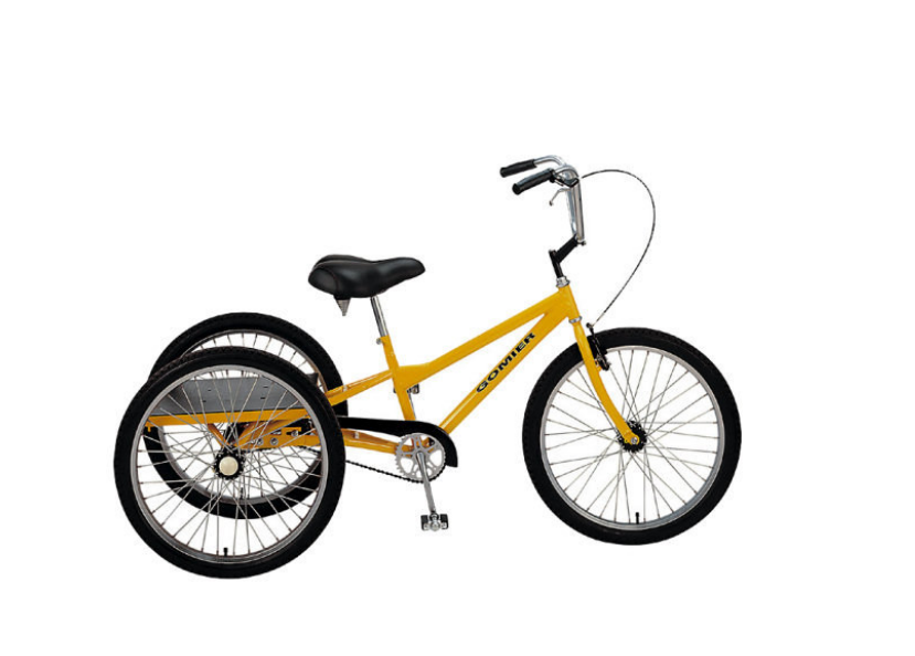 TRIKE 24" Single Speed, Industrial, 180kg Capacity YELLOW