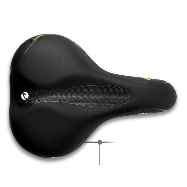 DDK Black Vinyl Memory Foam Saddle with Steel Rail - Made in Taiwan