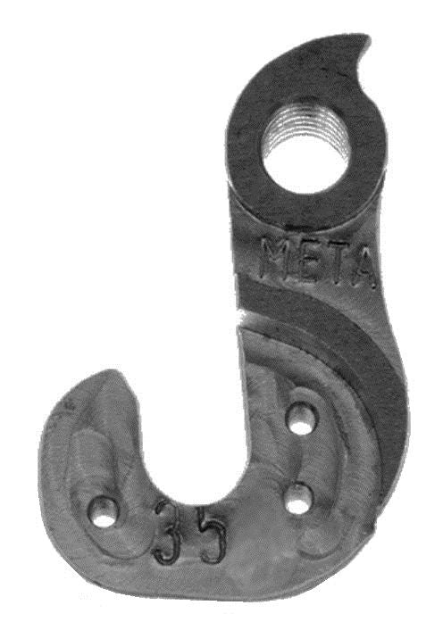 Meta CNC Derailleur Hanger Model 35 - Black 6061 T651 Aluminum - Compatible with MERIDA, UMF, CENTURION