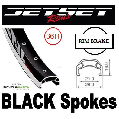 JetSet 20" Wheel 130 OLD D/W CH-E213 36H Alloy Rim, Novatech 8/10 Speed Cassette Q/R Hub, Mach1 Spokes. BLACK with Black Spokes