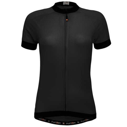 FUNKIER Women-s Parma/Black Active Short Sleeve Jersey - Full Zip 2XL