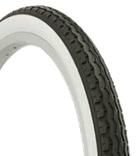 Duro 16" Black Tyre with White Wall - 1.75 Width