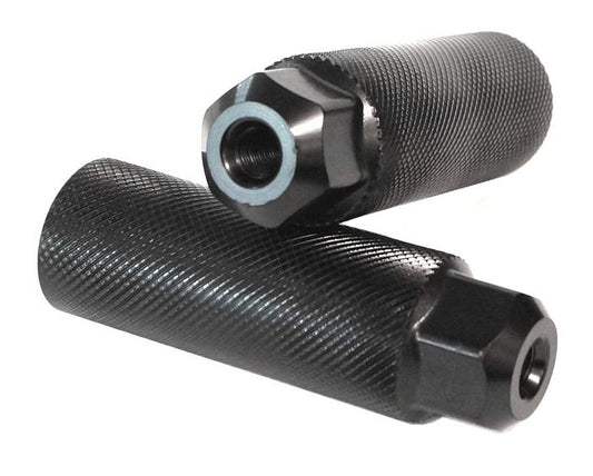 Steel Footpegs 3/8 x 26T, 33mm x 102mm, Black