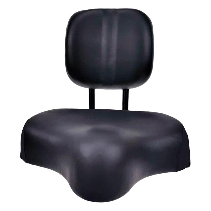 SADDLE with Back Rest, Non Adjustable - BLACK