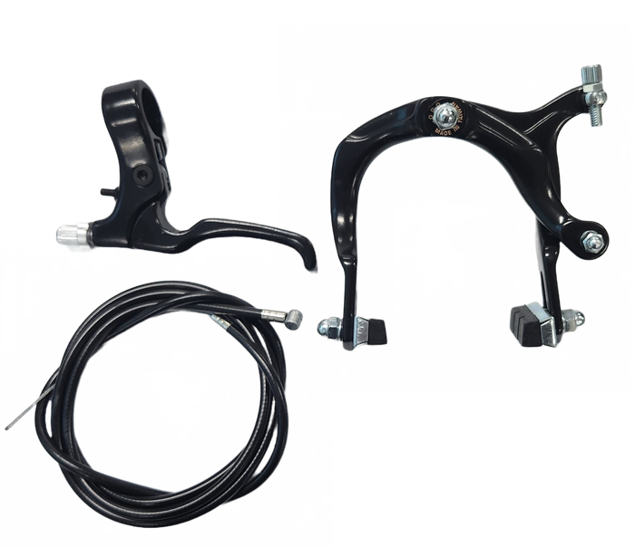 Alhonga Black BMX Brake Set with 2 Finger Lever & Cable
