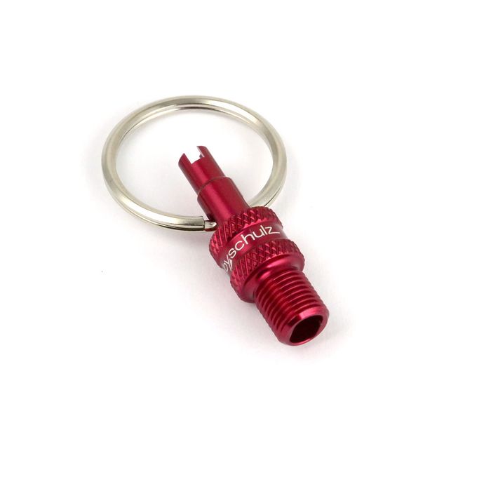 By,schulz Schulz Valve Multi Tool - Red - Converter & Remover on Keyring