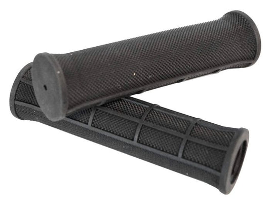 VELO Half Waffle Handlebar Grips - 125mm, Gel Infused, Lightweight, Closed End, All Black