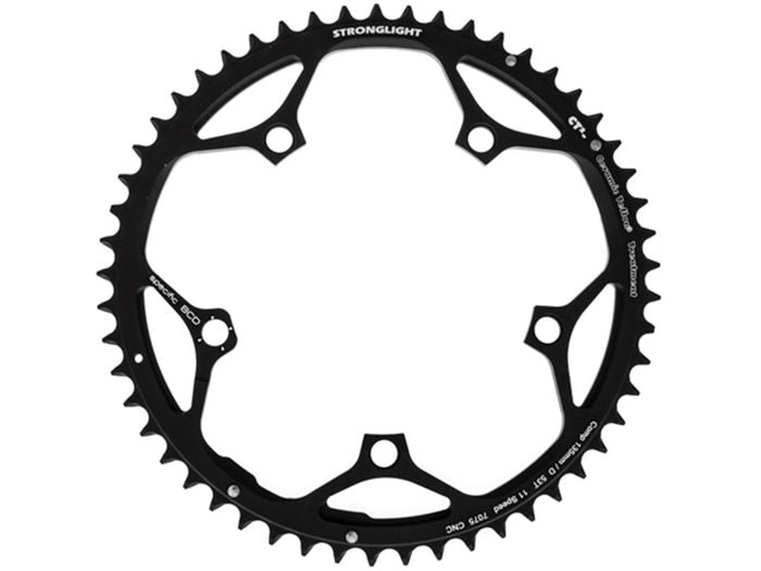 Stronglight Road Chainring 53T 11spd - Black CT2 CNC 135mm BCD