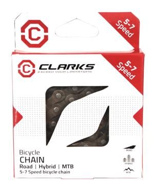 Clarks 136L E-Bike Chain - 5-7 Speed Grey