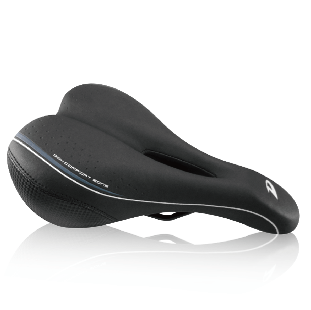 DDK Saddle with Memory Foam and Vinyl Top - Black Steel Rail - Made in Taiwan