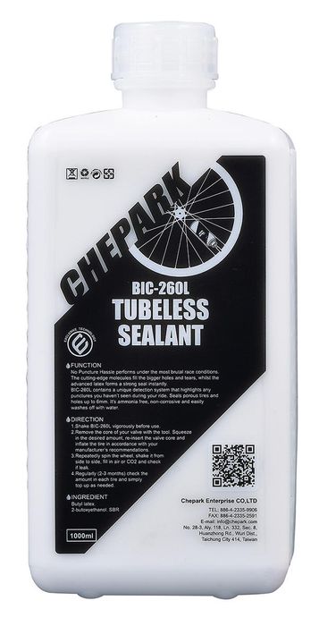 CHEPARK Tubeless Sealant 1000ml - Bike Tire Repair Solution