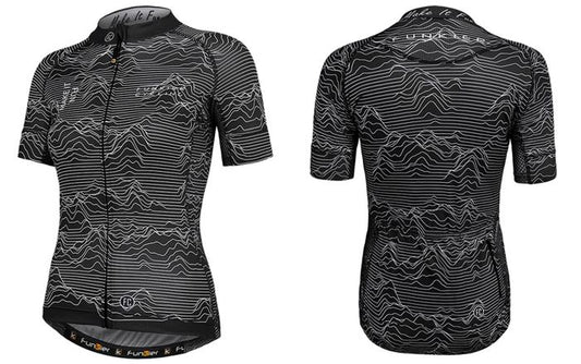 FUNKIER Rossini Women-s Pro Race Fit Jersey - Lightweight & Strong with Elastic Grippers, Black M