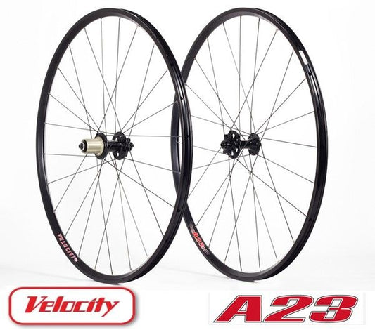 Velocity A23 Pro Disc Wheelset - Lightweight ATB Hubs, 6 Bolt Disc, 28H, 135mm Rear