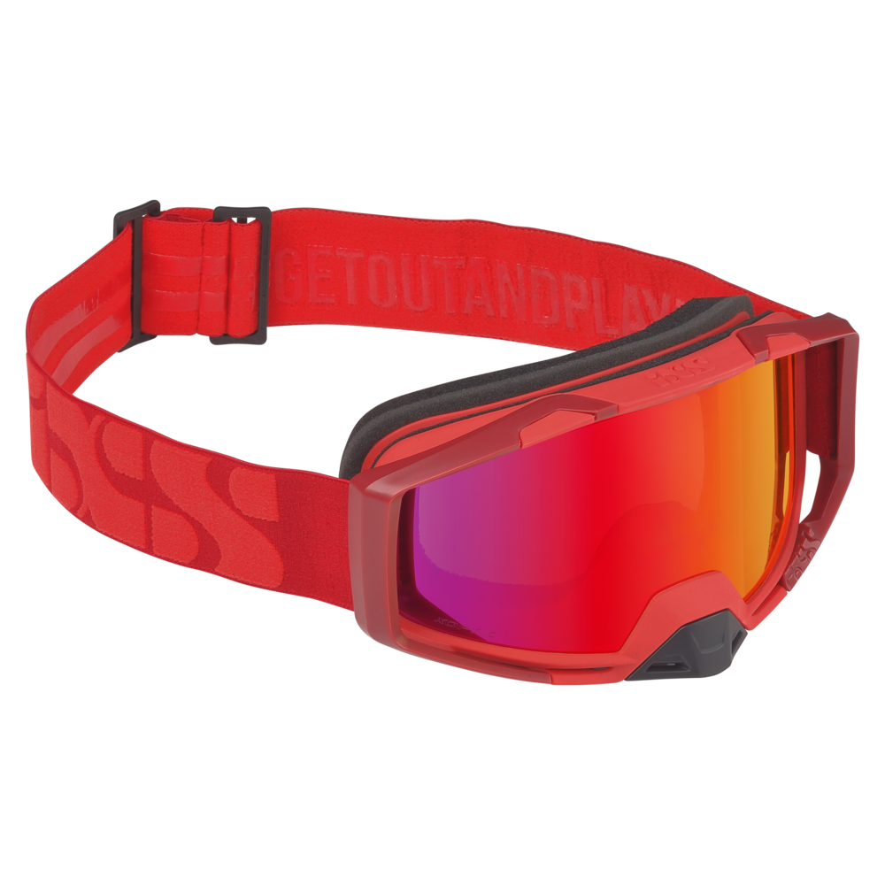 iXS Trigger Goggles Racing Red with Mirror Crimson Lens