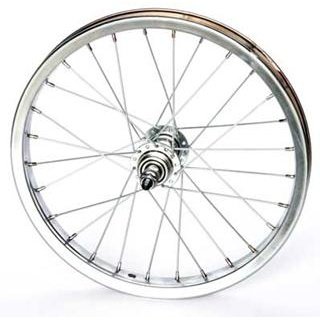 16- Rear Wheel with Silver Spokes for Screw-On CP Bikes