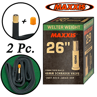 2 x MAXXIS 26 x 1.50 - 2.50 Bike Tube 26" inch Inner Tubes SV MTB AV 26x Bikes