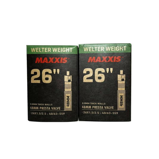 2 x Maxxis 26 x 1.50 - 2.50 Presta Valve Bike Inner Tube Bicycle Tubes 26 Inch