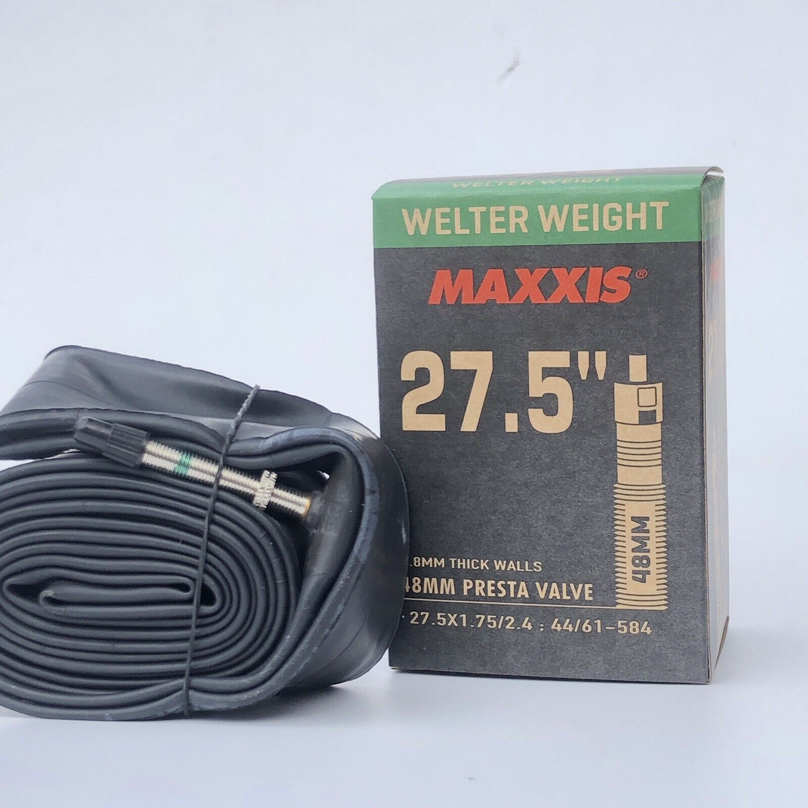 2 x Maxxis 27.5 X 1.75 - 2.4 Presta Valve Bike Inner Tube Bicycle PV 27.5 584