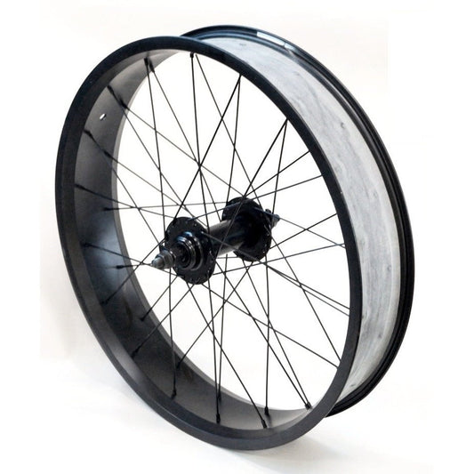 20" Fat Tyre Wheel - Black Alloy Rim, Steel Hub 145mm - Trailers 9808 & 9814