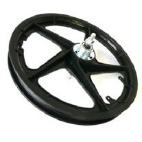 20" Rear Plastic Wheel with Freewheel - Black