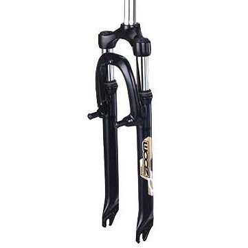 26" Suspension Fork for V Brake & Disc - Threaded 100mm, 1" Steerer Tube, Black