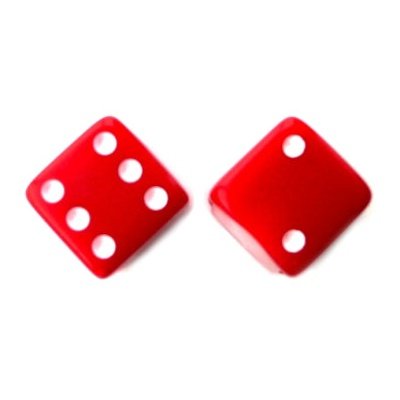 4387NB Valve Cap - RED Dice A/V 2 Pack