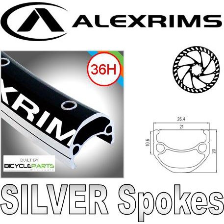 AlexRims DM-21 26" Wheel 8/10 Speed QR Disc Hub