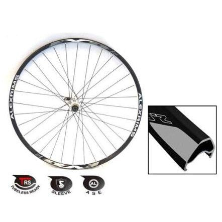 AlexRims EVO-2 29/700c Wheel - Black Rim, White Hub, DT Comp Spokes