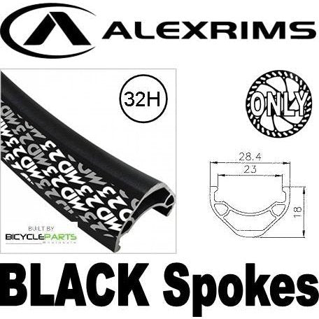AlexRims MD23 Rear Wheel - 700C/29ER Black Disc Rim with Joytech 6 Bolt Hub & Mach1 Spokes