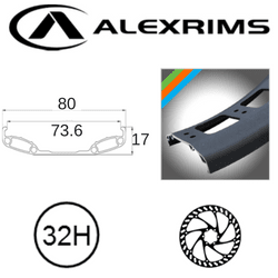 AlexRimsRims Blizzerk 80 26" Disc Brake Rim - Black