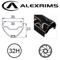 AlexRimsRims Supra 35 27.5/650B Rim - Tubeless Ready, Disc Brake, Eyeleted Wheel