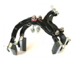 Alhonga BMX Caliper Brake Set - Nutted, BLACK