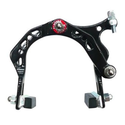 Alhonga BMX Front Brake Set - 73-92mm Reach, Right Hand Lever, Nutted, BLACK