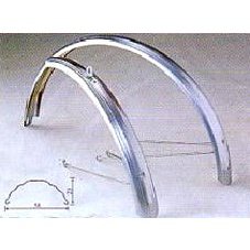 Alloy 700C Mudguard - Brushed Silver, 49mm Wide