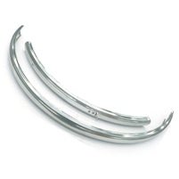 Alloy 700C Mudguard with Stays - Bright Silver