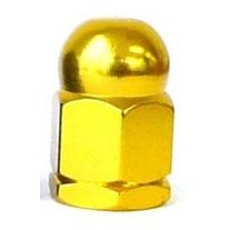 Alloy Axle Nut 3/8" x 26 Gold - Height 25mm