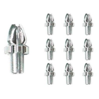 Alloy Brake Cable Adjuster M10 - Silver Pack of 10