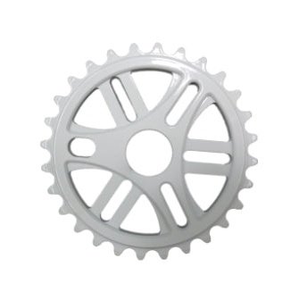 Alloy Chainring 28T - White, 22mm Hole, 1/2 x 1/8 Pitch