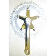 Alloy Chainwheel Set 170mm with Replaceable Rings - Hi Polish SILVER