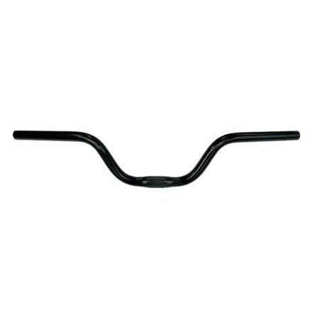 Alloy Handlebar 25.4mm x 62cm x 100mm Rise - Black