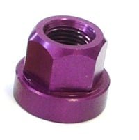 Alloy Hub Axle Nut - 3/8" Flange, Purple