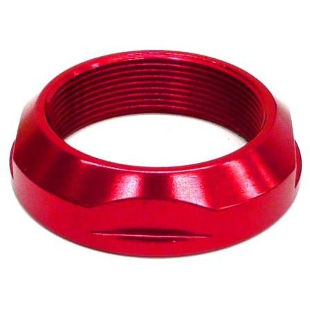 Alloy Lock Nut - Red, OD 1 1/8 ID25.4 Dia - Bling It On!