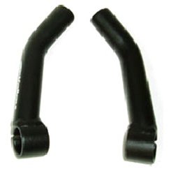 Alloy Long Bar Ends - Sand Blasted Black 155mm