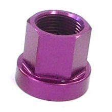 Alloy M14 Flange Axle Nut - Purple