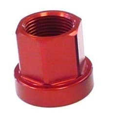 Alloy M14 Flange Axle Nut - Red