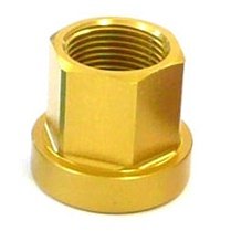 Alloy M14 Flange Hub Axle Nut - Gold