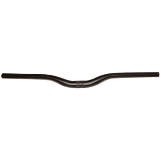 Alloy MTB 31.8mm Handlebar Wide, Rise, Sweep, Butted, Black